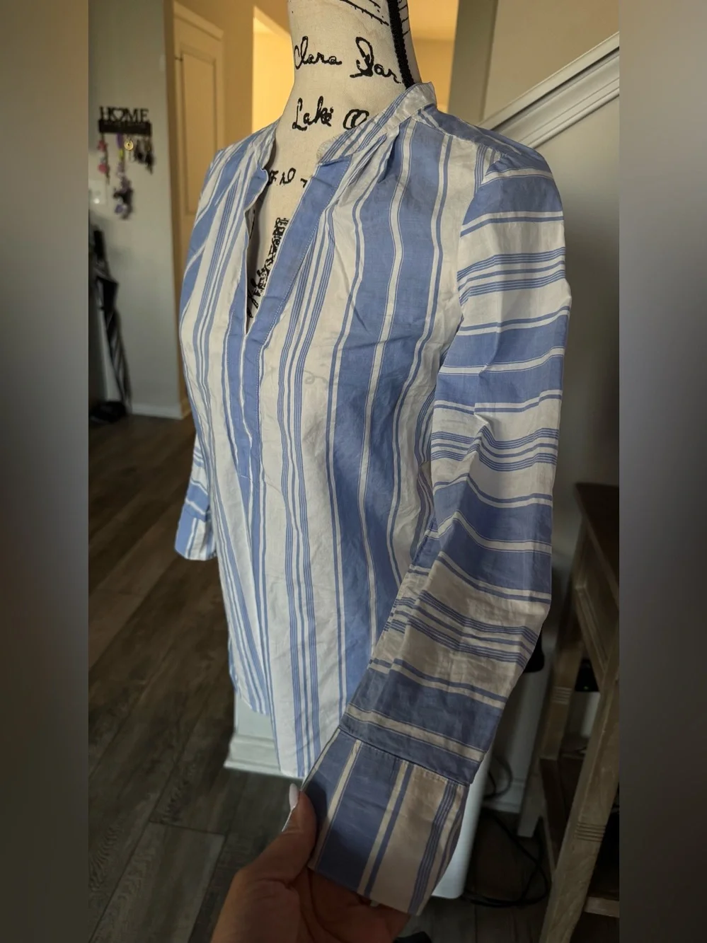 J. Crew Blue and White Striped - Picture 4 of 10